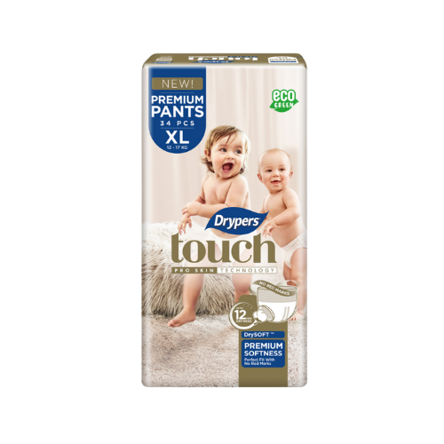 Drypers Touch Premium Pants – Taille XL – Pack de 34 pcs - 4 Pack / CTN