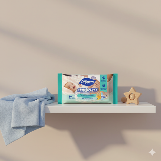 Lingettes Drypers - Graines d'Avoine - 80 Lingettes - 24 Paquets / CTN