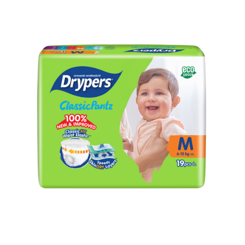 Drypers ClassicPantz – Taille M – Pack de 19 pcs - 8 Packs / CTN