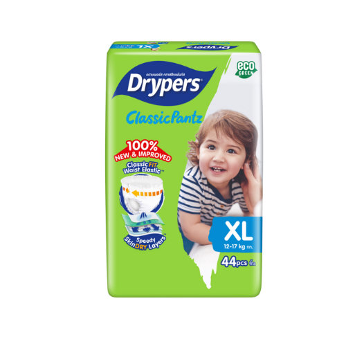 Drypers ClassicPantz – Taille XL – Pack de 44 pcs - 4 Packs / CTN