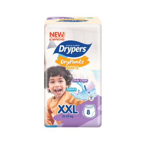 Drypers DryPantz Pants – Taille XXL – Pack de 8 pcs - 8 Packs / CTN