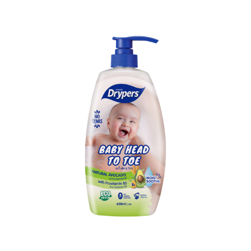 Soin Lavant Bébé Head to Toe - Avocat Naturel - Cheveux et Corps - 650ML x 12 Pièces / CTN