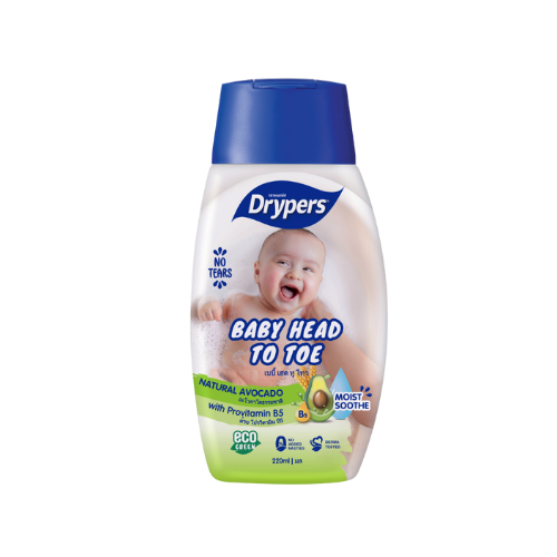 Soin Lavant Bébé Head to Toe - Avocat Naturel - Cheveux et Corps - 220ML x 12 Pièces / CTN