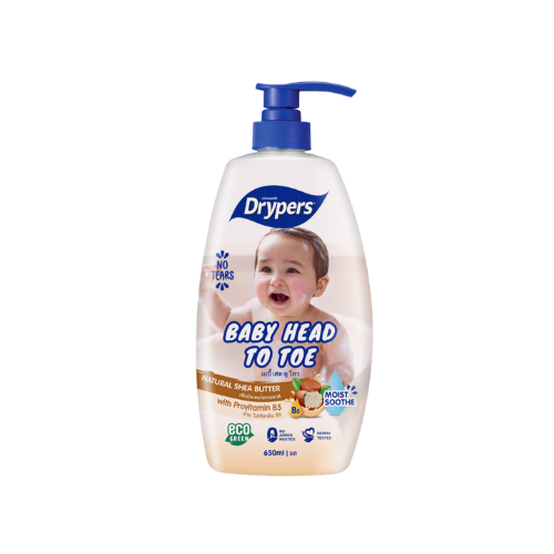 Soin Lavant Bébé Head to Toe - Beurre de Karité - Cheveux et Corps - 650ML x 12 Pièces / CTN