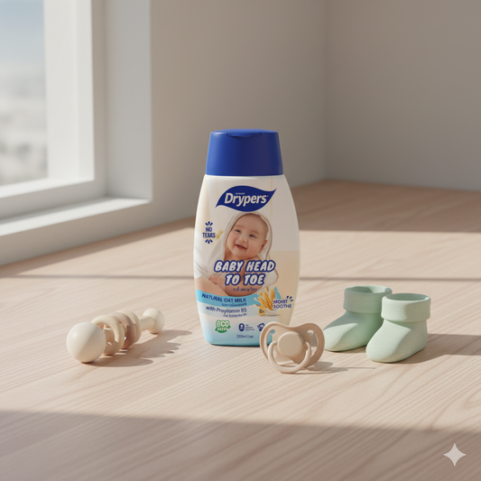 Soin Lavant Bébé Head to Toe - Lait d'Avoine - Cheveux et Corps - 220ML x 12 Pièces / CTN