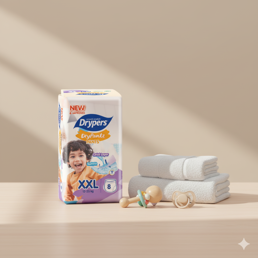 Drypers DryPantz Pants – Taille XXL – Pack de 8 pcs - 8 Packs / CTN