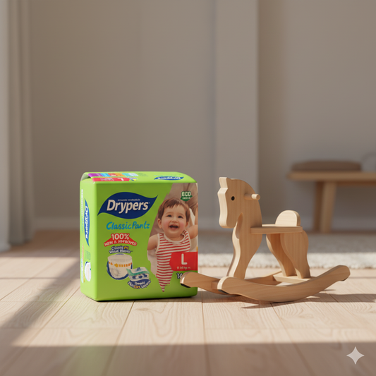Drypers ClassicPantz – Taille L – Pack de 16 pcs - 8 Packs / CTN
