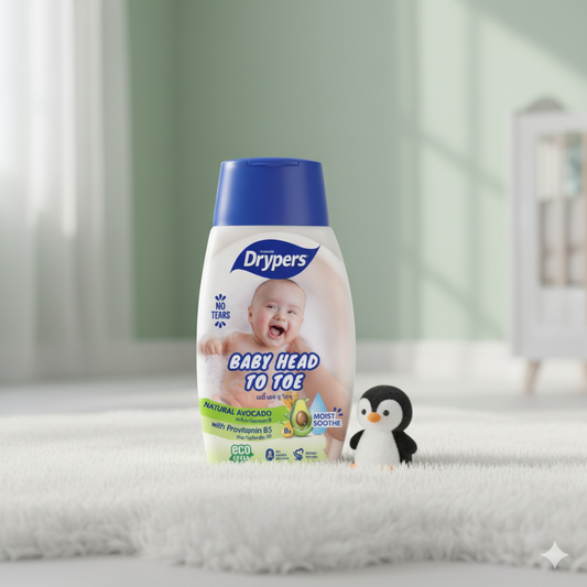 Soin Lavant Bébé Head to Toe - Avocat Naturel - Cheveux et Corps - 220ML x 12 Pièces / CTN