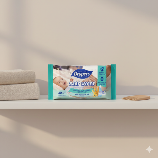 Lingettes Drypers - Graines d'Avoine - 30 Lingettes - 24 Paquets / CTN