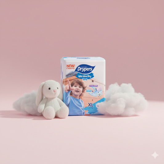 Drypers Wee Wee Dry - Taille XL – Pack de 16 pcs - 8 Packs / CTN