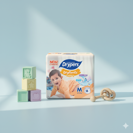 Drypers DryPantz Pants – Taille M – Pack de 18 pcs -  8 Packs / CTN