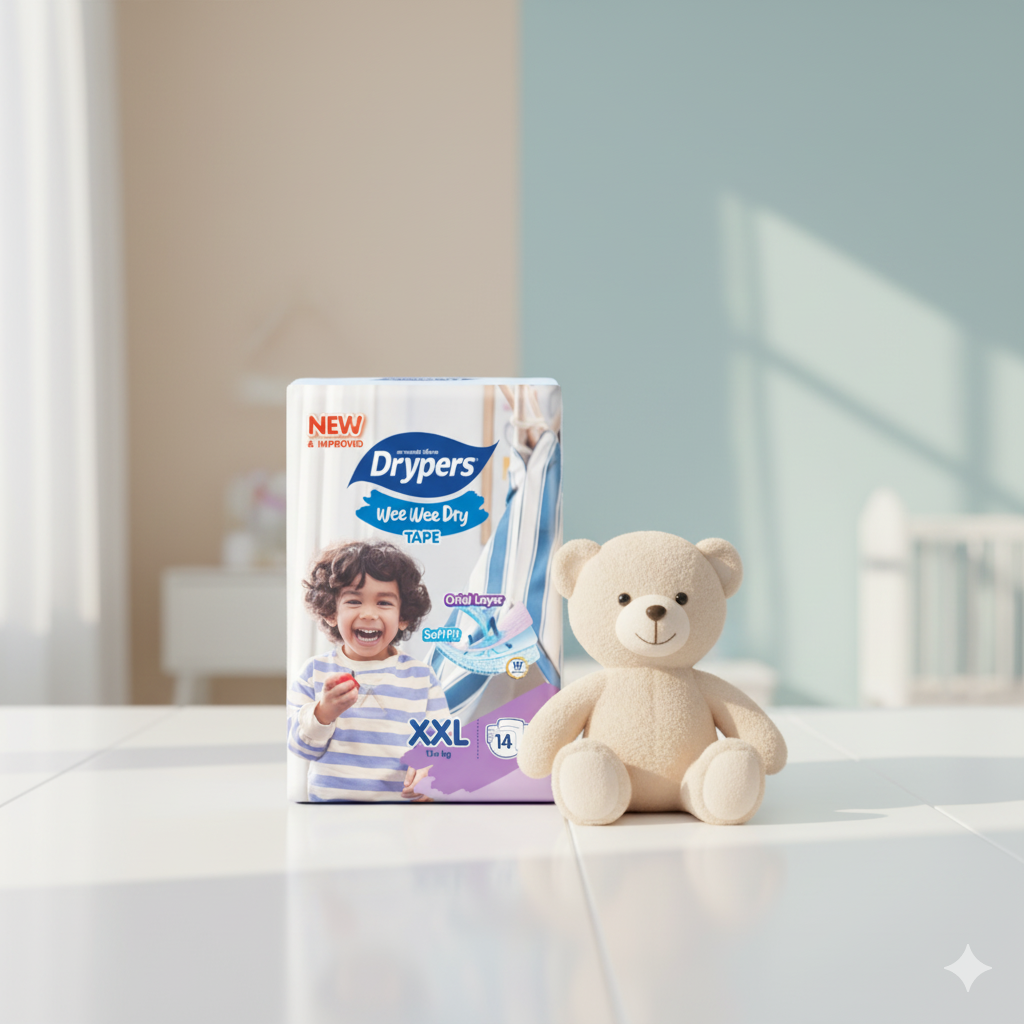 Drypers Wee Wee Dry - Taille XXL – Pack de 14 pcs - 8 Packs / CTN