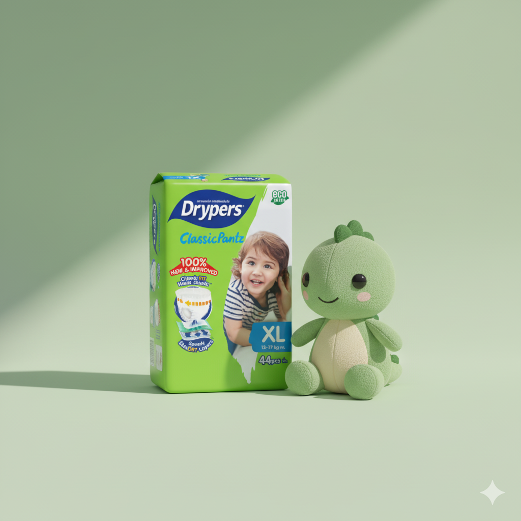 Drypers ClassicPantz – Taille XL – Pack de 44 pcs - 4 Packs / CTN