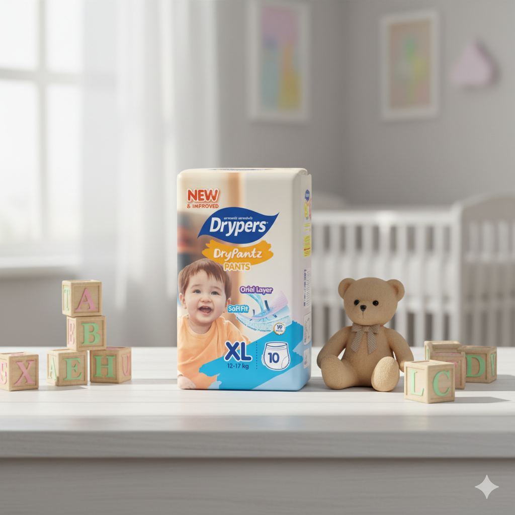 Drypers DryPantz Pants – Taille XL – Pack de 10 pcs -  8 Packs / CTN