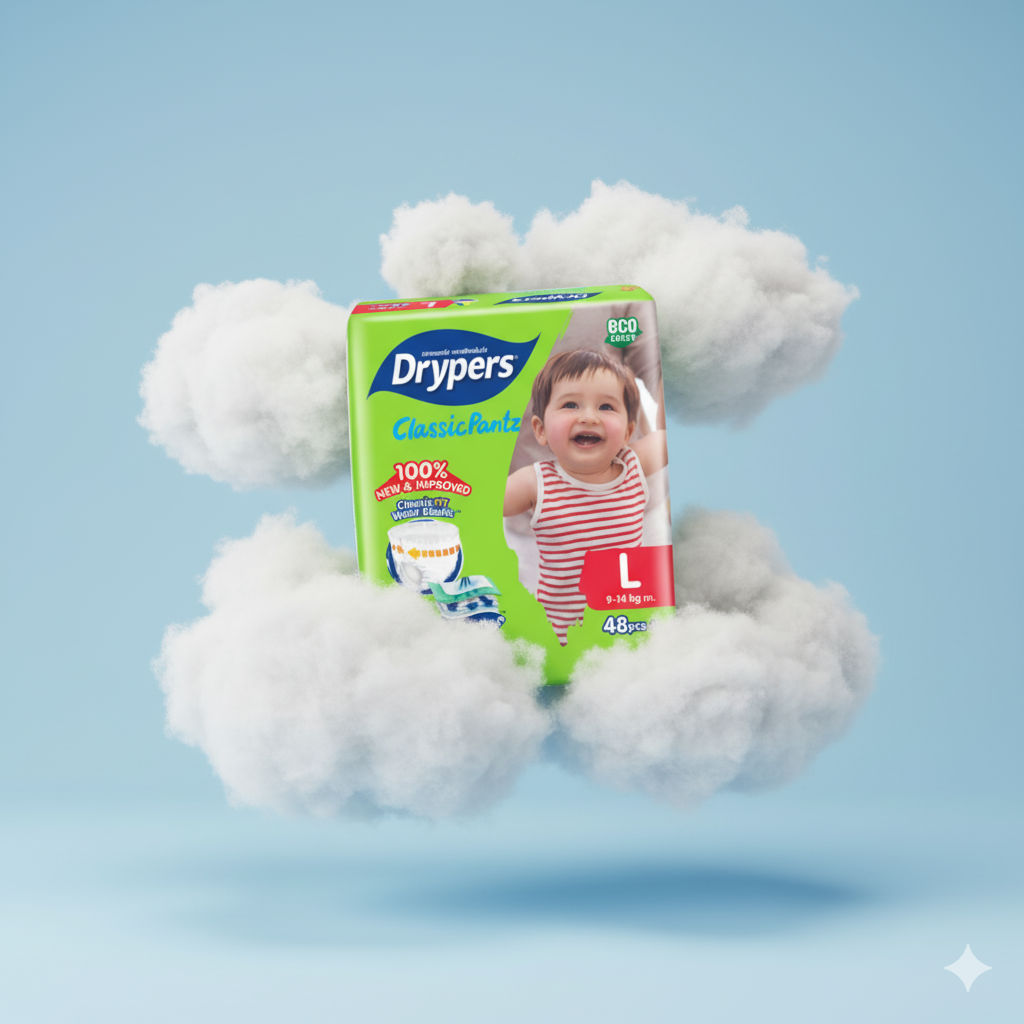 Drypers ClassicPantz – Taille L – Pack de 48 pcs - 4 Packs / CTN